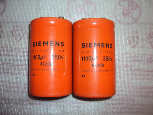 Capacitores Eletrolíticos Siemens 1100mf 350v Testados