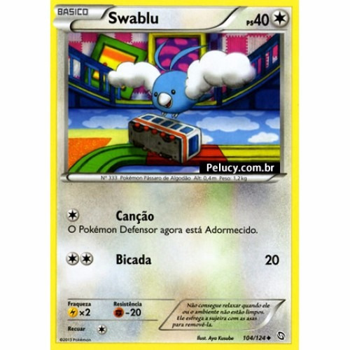 Swablu - Pokémon Normal Incomum 104/124 - Pokemon Card Game