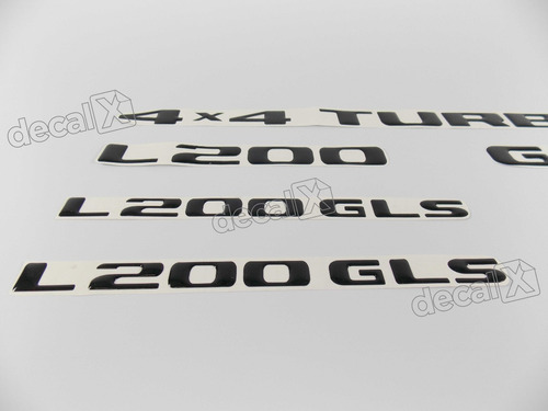Kit Adesivos L200 Gls 4x4 Turbo Resinado Rs10