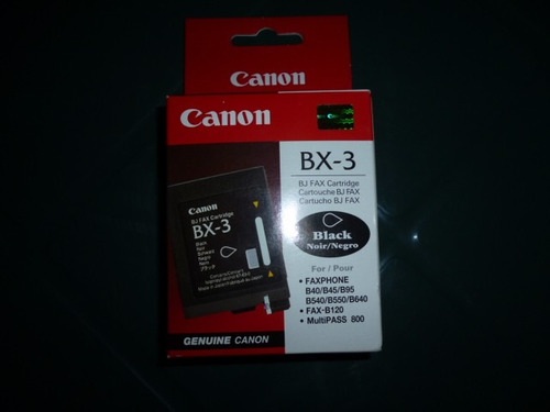 Cartucho Canon Bx-3 Negro, Original