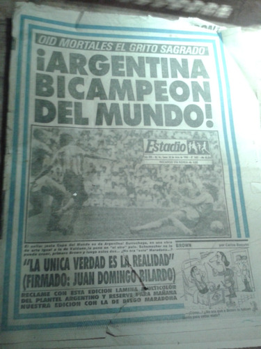 Diario Estadio Argentina Campeon 1986 Envios Mar Del Plata