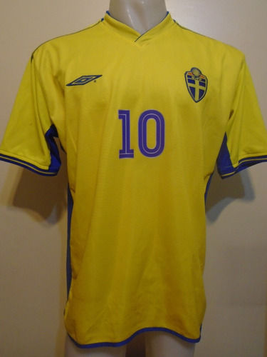 Camiseta Selección Suecia Euro Portugal 2004 Ibrahimovic 10