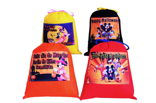 Dulcero Costalito Morralito Halloween Mickey Personalizado