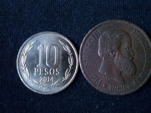 Moneda Brasil 20 Reis Cobre 1868 (c9)