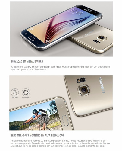 Samsung Galaxy S6 32gb Sm-g920i Octa-core 4g Anatel G920 | Parcelamento sem  juros