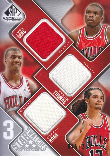 2009-10 Sp 3x Jersey Luol Deng Joakim Noah Thomas /299 Bulls