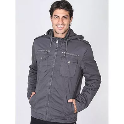 jaqueta broken rules parka capuz removível masculina