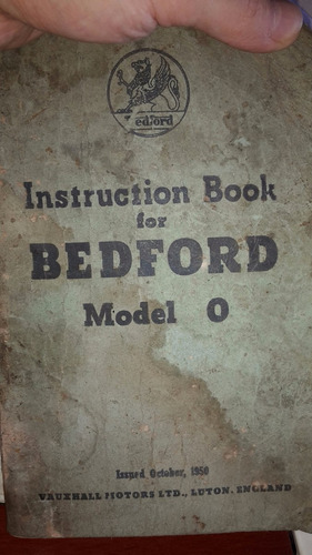 Manual Propietario Original  Bedford Model O  1950