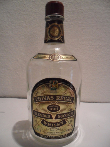 Botellon De Whisky Chivas Regal De 1750 Litros Con Asa Vacio