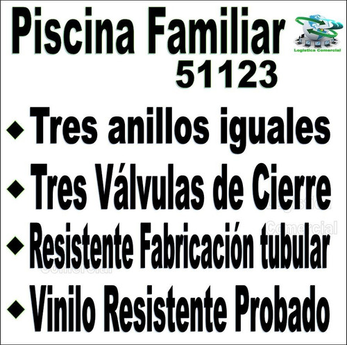 Piscina Familiar Inflable 3 Anillos 229 X 56cm 51123
