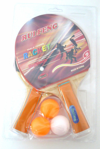 Kit Ping Pong Tênis De Mesa 2 Raquetes + 3 Bolinhas