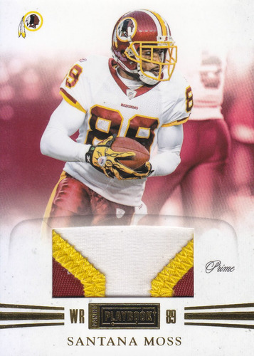 2012 Panini Playbook 3clr Patch Santana Moss 21/49 Redskins