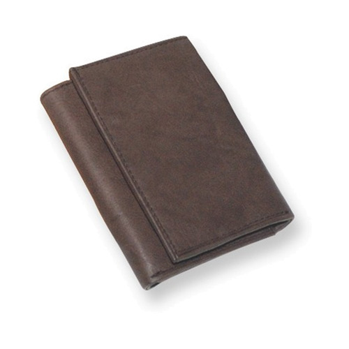 Carpeta De Cuero Del Mens Brown Tri-fold