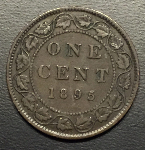 Can031 Moneda Canada 1 Cent 1895 Vg-f Ayff