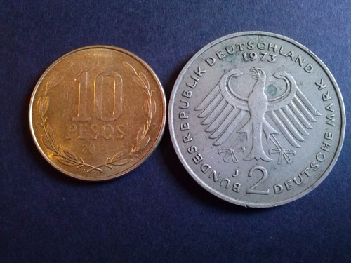 Moneda Alemania Federal 2 Mark 1973 Ceca J Níquel (c25)