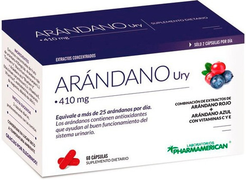 Arandano Ury Antioxidante X 60 Cápsulas