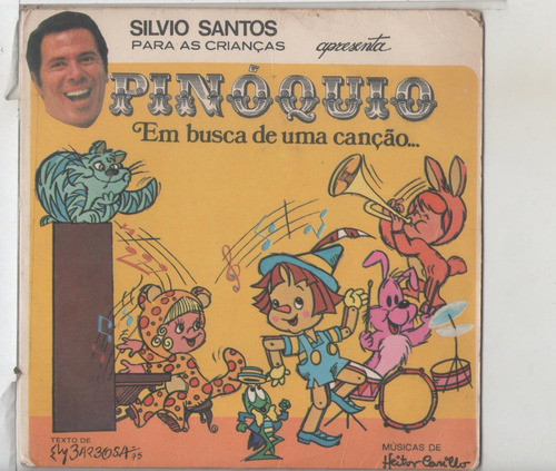 Compacto Vinil Silvio Santos Para Crianças - Pinoquio - 1975