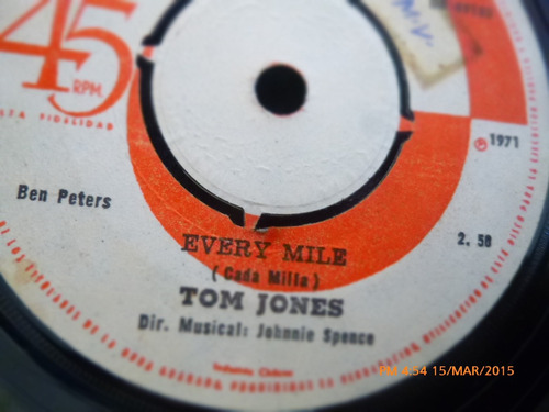 Vinilo Single De Tom Jones --puppet Man ( Y150 (Usado)