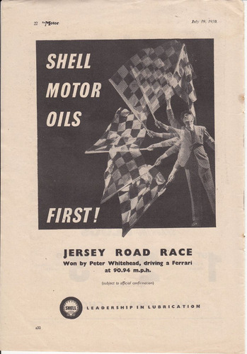Shell 1950 Antigua Publicidad Inglesa Combustibles