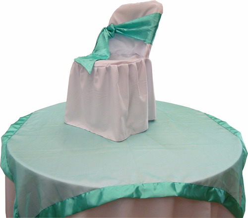 Cubremantel De Organza Con Orilla De Razo