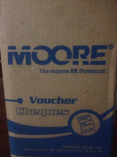 Voucher Cheques Moore Con Su Cinta Adhesiva Original