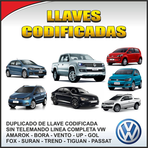 Llave Vw Amarok Codificada Sin Telemando 2010 Al 2014