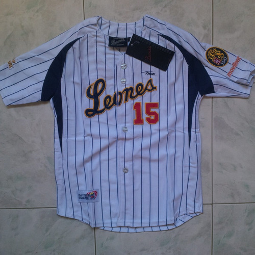 Camiseta De Beisbol Leones Del Caracas Blanca Clásica Niños