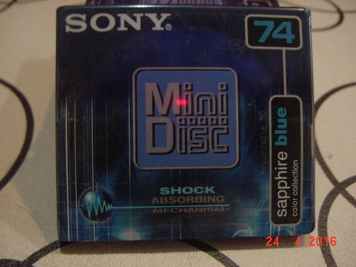 Minidisc Sony 74 Minutos Blue Color Azul Zafiro Original Md