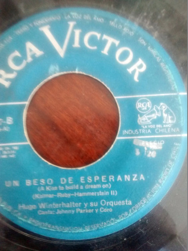 Vinilo Single De Hugo Winterhalter - Tango Azul  ( T85