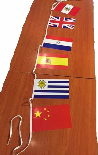 ***** Guirnalda Banderines Paises *** Largo 6mts ***** Luces