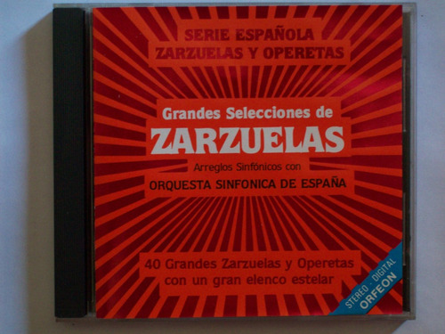 Zarzuelas Grandes Selecciones Orquesta Sinf. De España Cd X