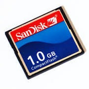 3 Unidades Tarjeta Compactflash De 1 Gb Sandisk Cf
