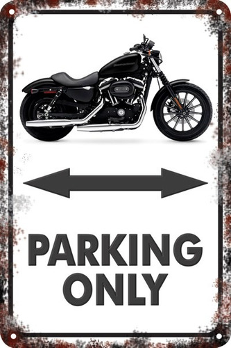 Carteles 60x40 Parking Only Harley Davidson Iron 883 Pa-90