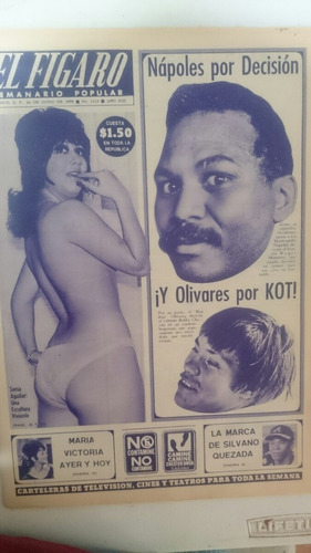 Periódico Antiguo El Figaro Sonia Aguilar 1973