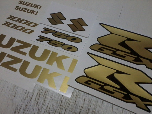 Adesivo Suzuki Gsx 750 Srad 1000 Gsxr  Kit Dourado Ouro