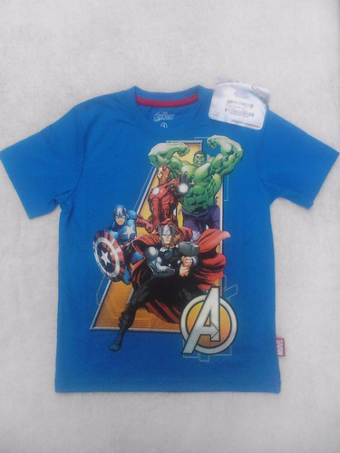 Polos Avengers Original 100% Algodón Para Niños