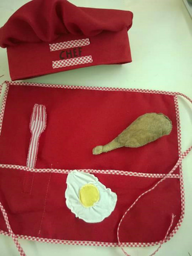 Disfraz Delantal Cocina Súper Divertido Con Gorro