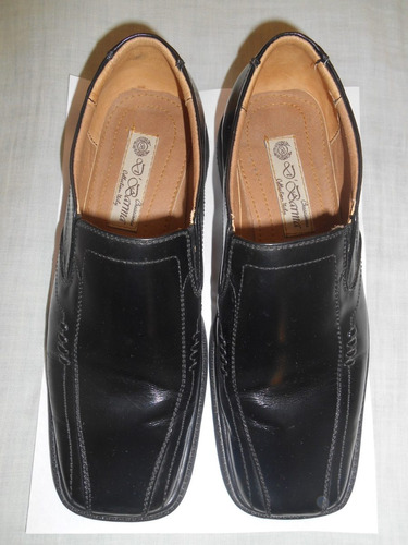 Zapatos De Cuero Negro De Barma, Talla 39, Suela De 27.4 Cm