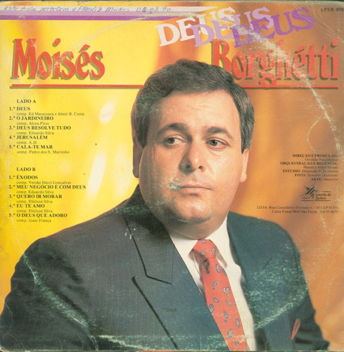 Lp Moises Borghetti - Deus Deus Deus