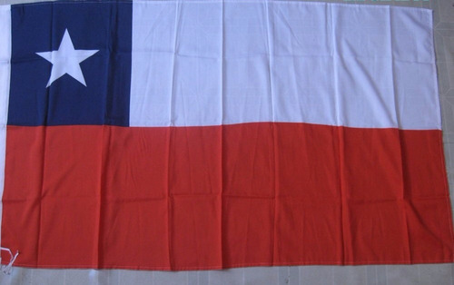 Bandera Chile 150x90cm Estrella Solitaria E-389