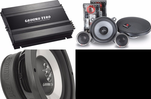 Set Som Bmw X1 Ground Zero Focal Kit + Amp + Sub