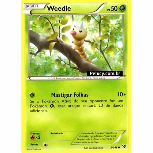 Weedle - Pokémon Planta Comum - 3/146 - Xy!