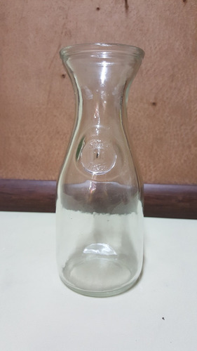 Botella De Leche Antigua En Vidrio Since 1852 Tallada