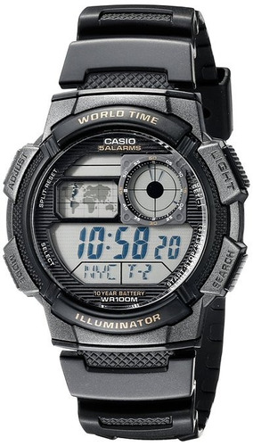 Reloj Casio Digital Ae-1000w-1av Hora Mundial Resiste 100m