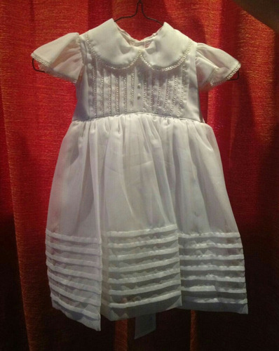 Vestido De Bautizo Para Niña Entre 6 Y 9 Meses De Edad