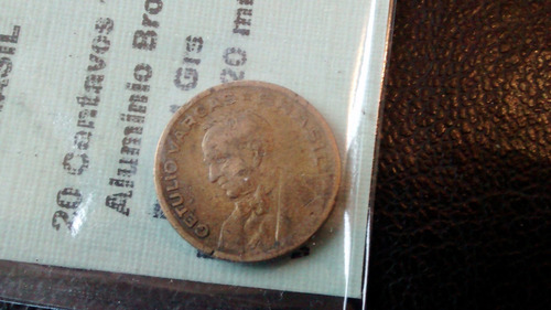 Moneda Brasil 20 Centavos 1945  G. Vargas  (x524.