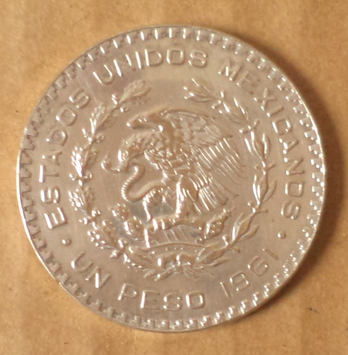 1 Peso Mexicano Plata De Colección 1961 J. M. Morelos