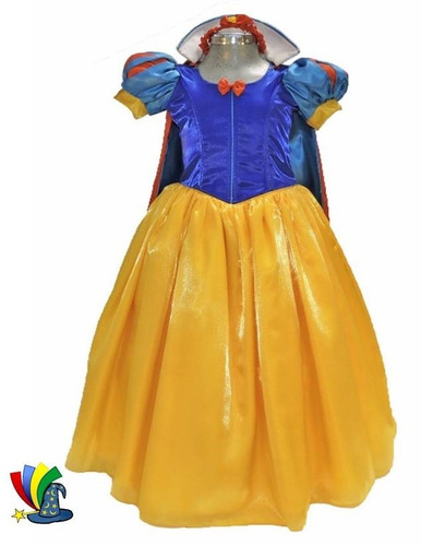 Disfraz Vestido Blanca Nieves Modelo Disney Talla 6