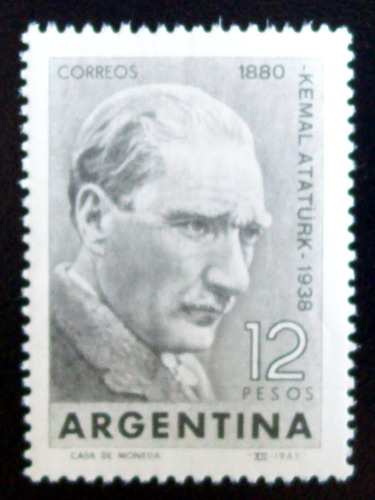 Argentina, Gj 1270 Kemal Ataturk Filig Ra Horiz Mint L4981