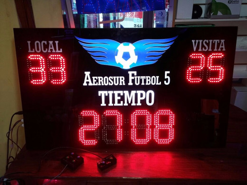 Imagen 6 de 9 de Tablero Electrónico Led Cancha Fútbol 5 Interior O Exterior